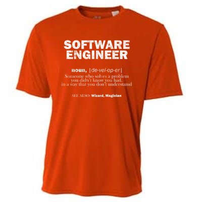 Software Engineer Definition Coder Cute Gift Cooling Performance Crew T-Shirt