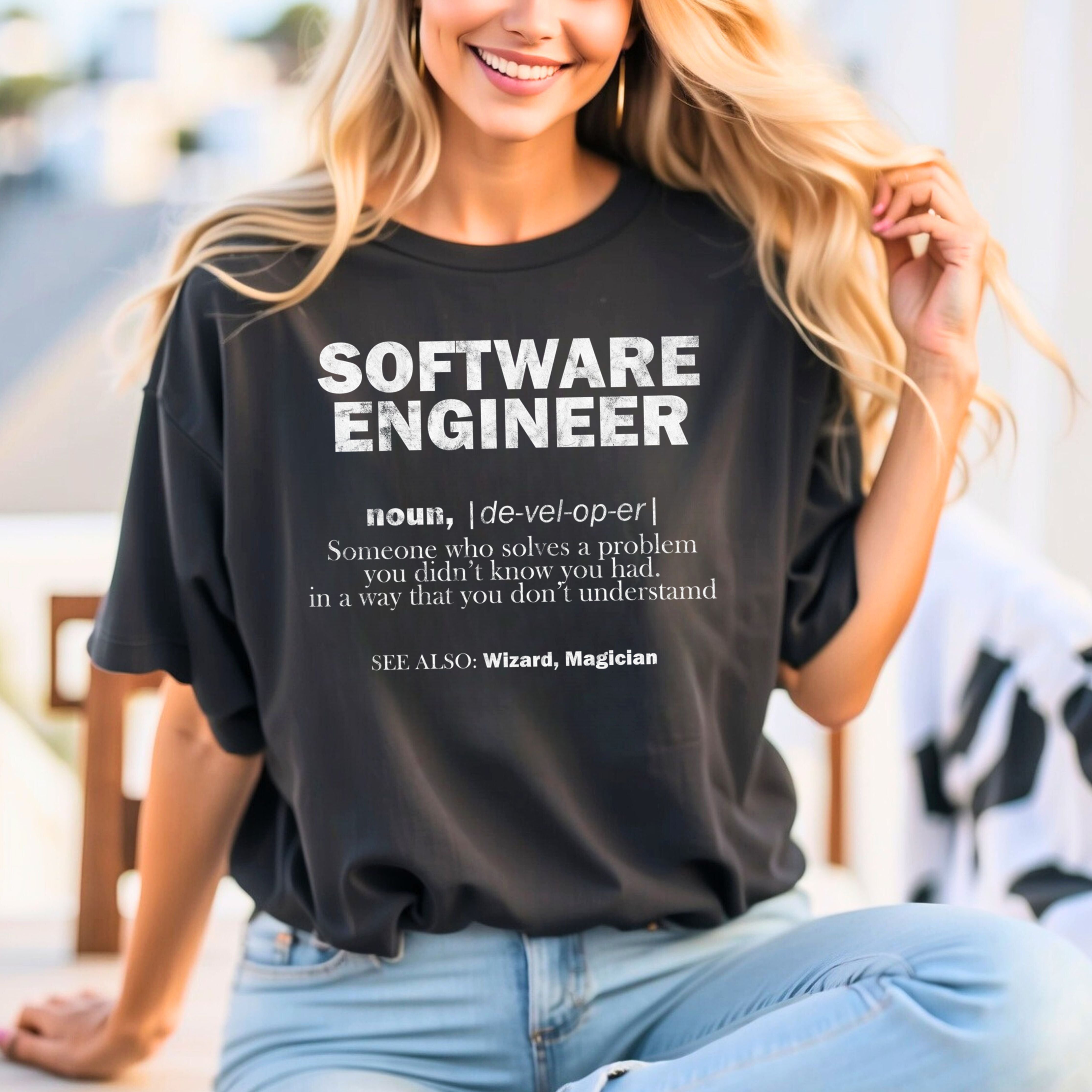 Software Engineer Definition Coder Cute Gift Comfort Colors T-Shirt