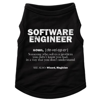 Software Engineer Definition Coder Cute Gift Doggie Tank