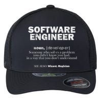 Software Engineer Definition Coder Cute Gift Flexfit Unipanel Trucker Cap