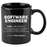 Software Engineer Definition Coder Cute Gift 11oz C Handle Ceramic Mug