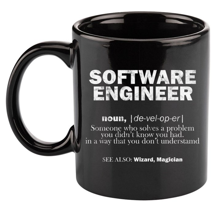Software Engineer Definition Coder Cute Gift 11oz C Handle Ceramic Mug