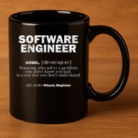 Software Engineer Definition Coder Cute Gift 11oz C Handle Ceramic Mug
