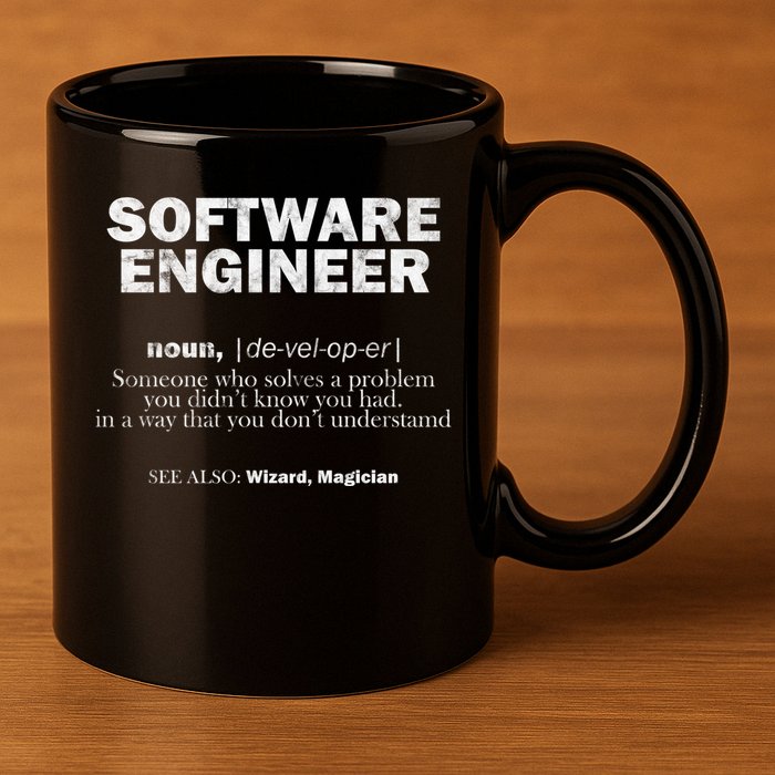 Software Engineer Definition Coder Cute Gift 11oz C Handle Ceramic Mug