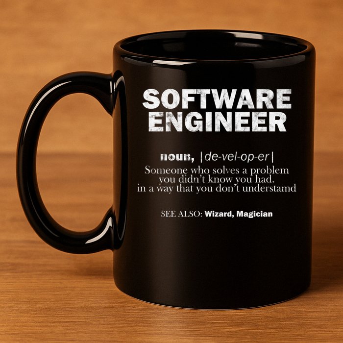 Software Engineer Definition Coder Cute Gift 11oz C Handle Ceramic Mug