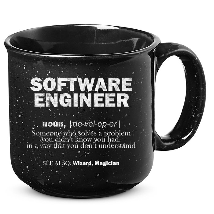Software Engineer Definition Coder Cute Gift 15oz Campfire Ceramic Mug