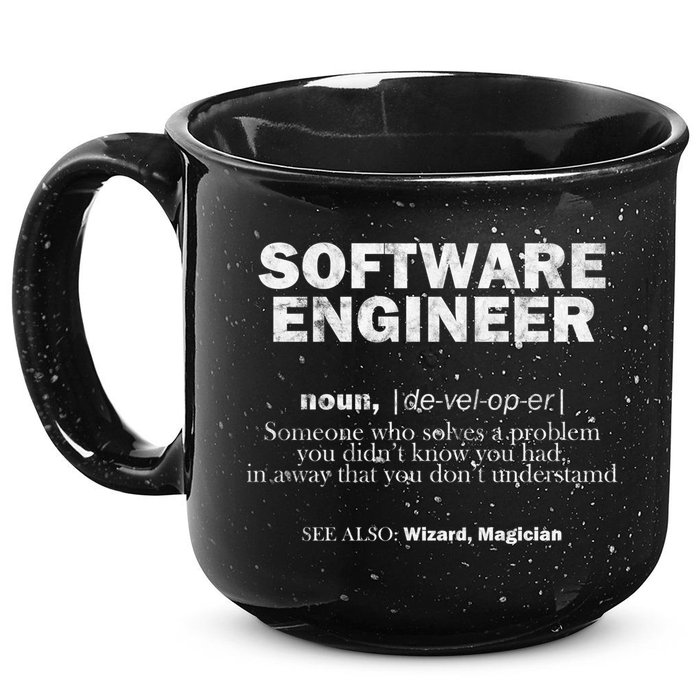 Software Engineer Definition Coder Cute Gift 15oz Campfire Ceramic Mug