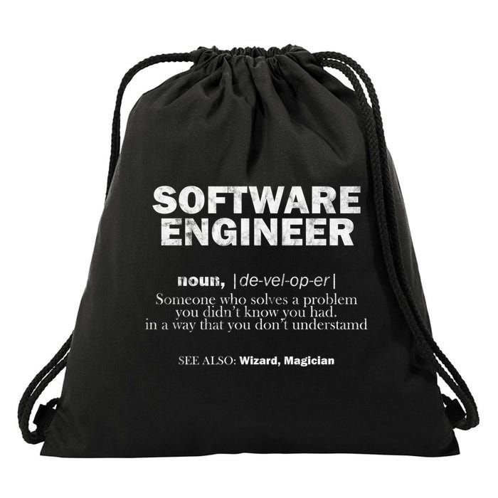 Software Engineer Definition Coder Cute Gift Drawstring Bag