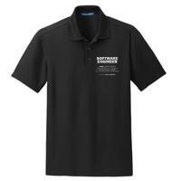 Software Engineer Definition Coder Cute Gift Dry Zone Grid Polo