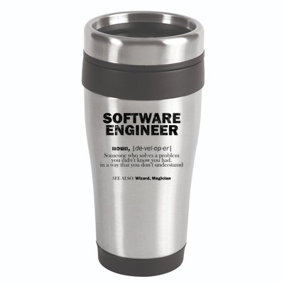 Software Engineer Definition Coder Cute Gift 16oz Travel Tumbler