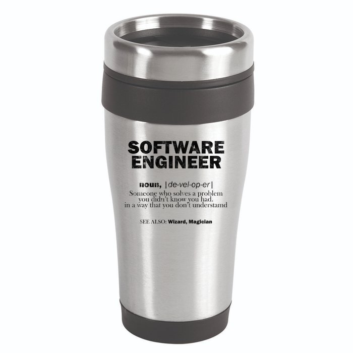 Software Engineer Definition Coder Cute Gift 16oz Travel Tumbler