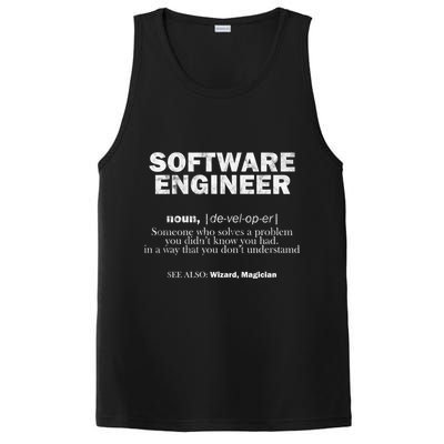 Software Engineer Definition Coder Cute Gift PosiCharge Competitor Tank