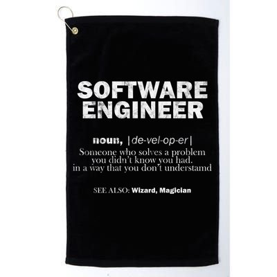 Software Engineer Definition Coder Cute Gift Golf Towel