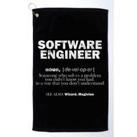 Software Engineer Definition Coder Cute Gift Golf Towel