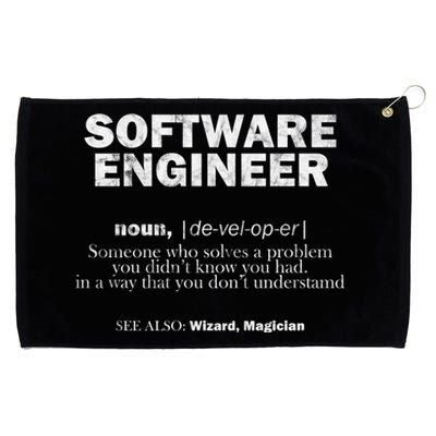 Software Engineer Definition Coder Cute Gift Grommeted Golf Towel