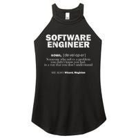 Software Engineer Definition Coder Cute Gift Women's Perfect Tri Rocker Tank