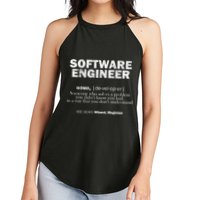 Software Engineer Definition Coder Cute Gift Women's Perfect Tri Rocker Tank