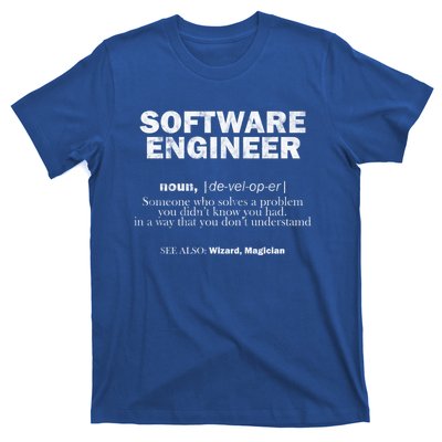 Software Engineer Definition Coder Cute Gift T-Shirt