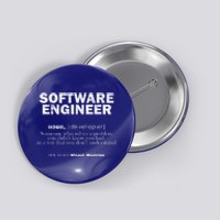 Software Engineer Definition Coder Cute Gift Button