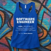 Software Engineer Definition Coder Cute Gift Womens Tank Top