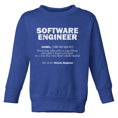 Software Engineer Definition Coder Cute Gift Toddler Sweatshirt