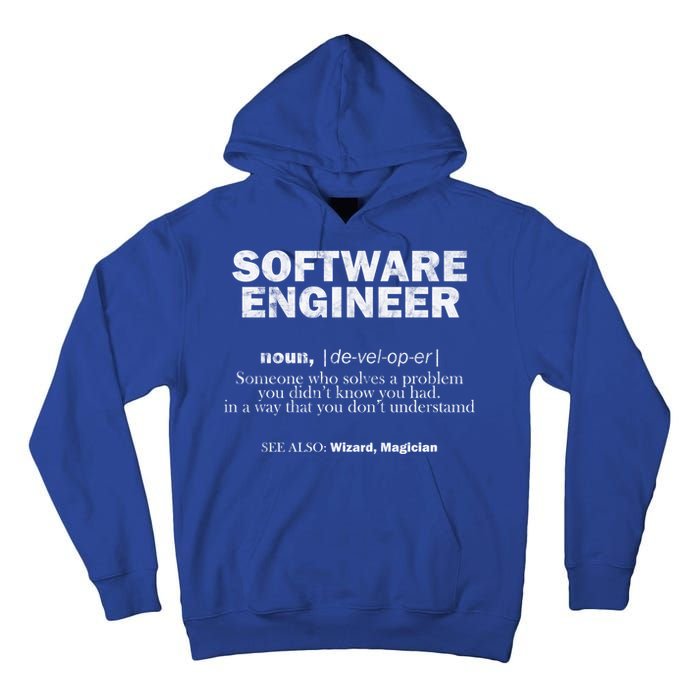Software Engineer Definition Coder Cute Gift Tall Hoodie