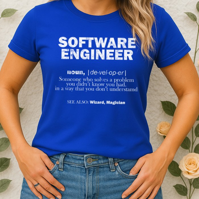 Software Engineer Definition Coder Cute Gift Women's T-Shirt