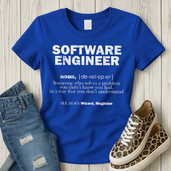 Software Engineer Definition Coder Cute Gift Women's T-Shirt
