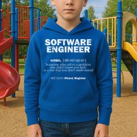 Software Engineer Definition Coder Cute Gift Kids Hoodie