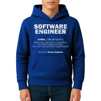 Software Engineer Definition Coder Cute Gift Kids Hoodie