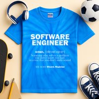 Software Engineer Definition Coder Cute Gift Kids Tie-Dye T-Shirt