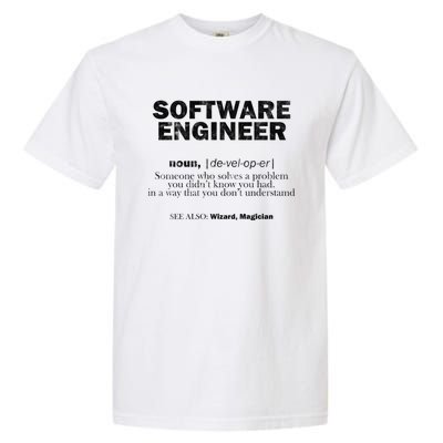 Software Engineer Definition Coder Cute Gift Garment-Dyed Heavyweight T-Shirt