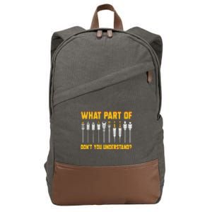 Sound Engineer DJ Audio Guy Music Production Engineering Cotton Canvas Backpack