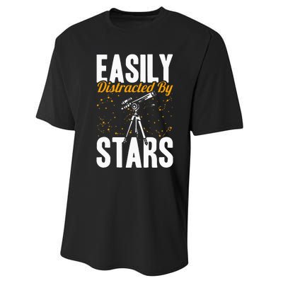 Stargazer Easily Distracted By Stars Stargazing Performance Sprint T-Shirt