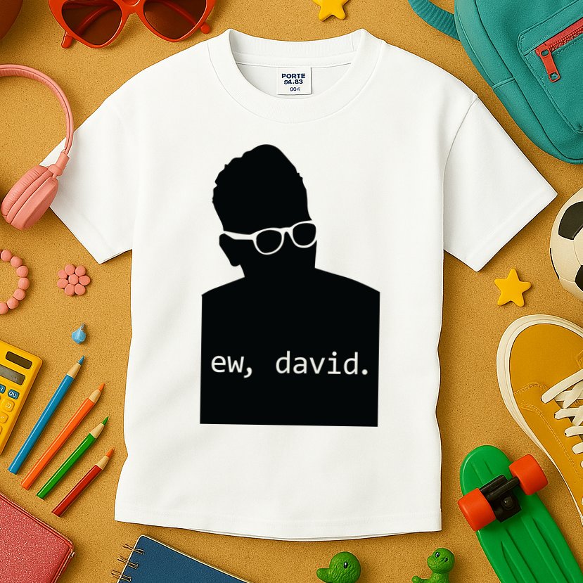 Silhouette Ew David Kids T-Shirt