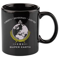 Super Earth Diving Into Hell For Liberty 11oz C Handle Ceramic Mug