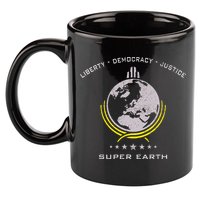 Super Earth Diving Into Hell For Liberty 11oz C Handle Ceramic Mug