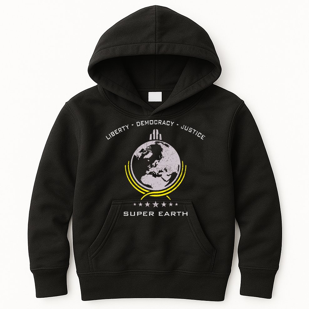 Super Earth Diving Into Hell For Liberty Kids Hoodie