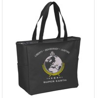 Super Earth Diving Into Hell For Liberty Zip Tote Bag