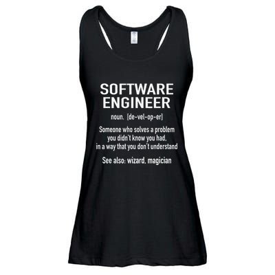 Software Engineer Developer Definition For Coder Programmer Ladies Essential Flowy Tank