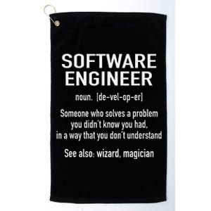 Software Engineer Developer Definition For Coder Programmer Platinum Collection Golf Towel