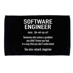 Software Engineer Developer Definition For Coder Programmer Microfiber Hand Towel