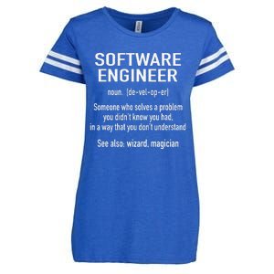 Software Engineer Developer Definition For Coder Programmer Enza Ladies Jersey Football T-Shirt