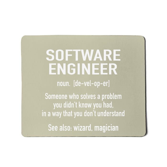 Software Engineer Developer Definition For Coder Programmer Mousepad