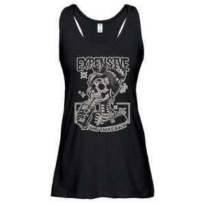 Skeleton Expensive Difficult And Talks Back Ladies Essential Flowy Tank