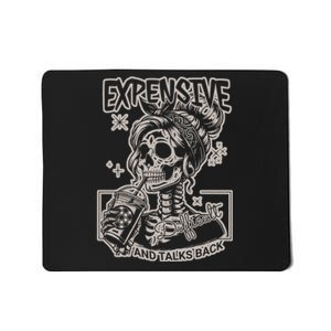 Skeleton Expensive Difficult And Talks Back Mousepad