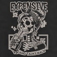 Skeleton Expensive Difficult And Talks Back Trucker Hat