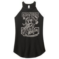 Skeleton Expensive Difficult And Talks Back Women's Perfect Tri Rocker Tank