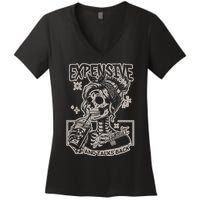 Skeleton Expensive Difficult And Talks Back Women's V-Neck T-Shirt