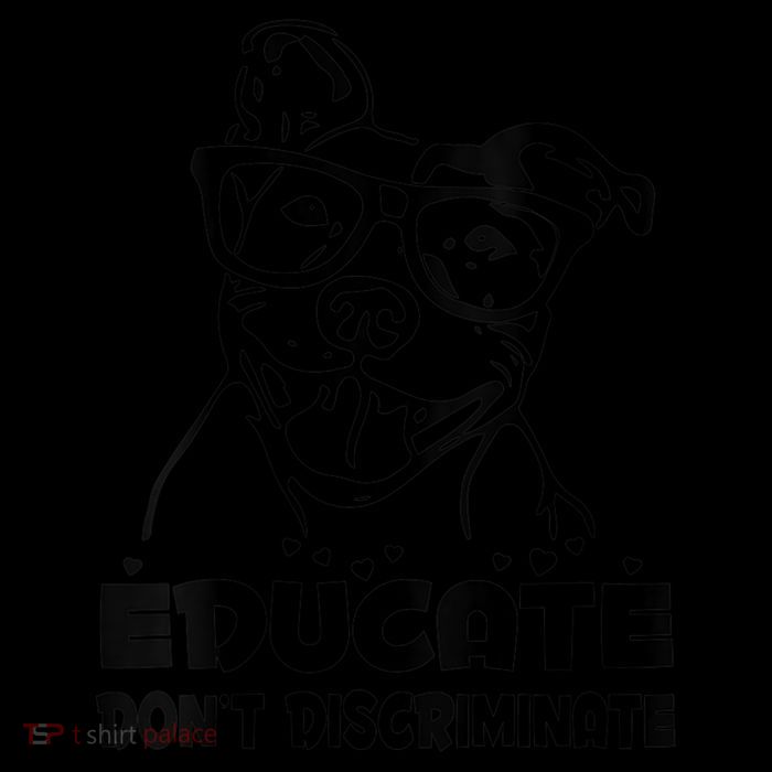S Educate Do Not Discriminate Pitbull Vneck Magnet
